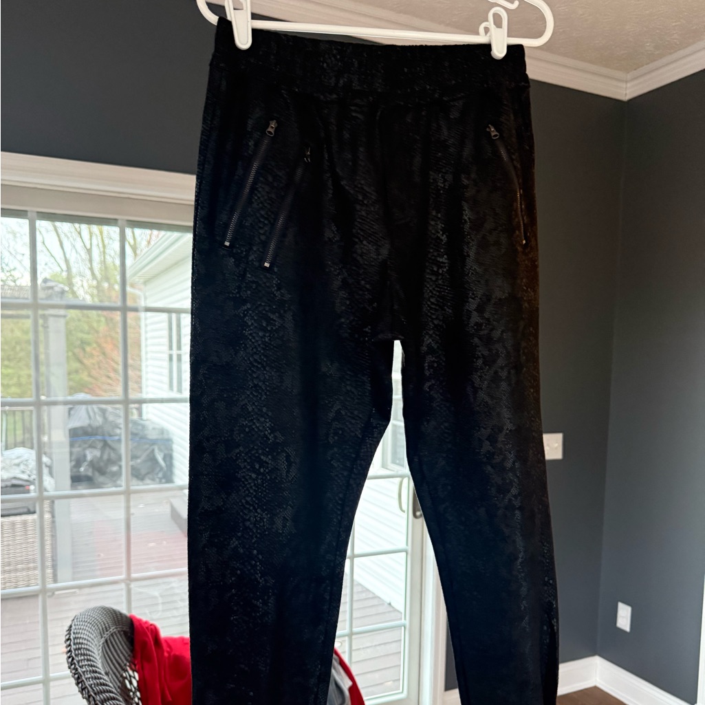 Fate Faux Suede Snakeskin Joggers Size Small